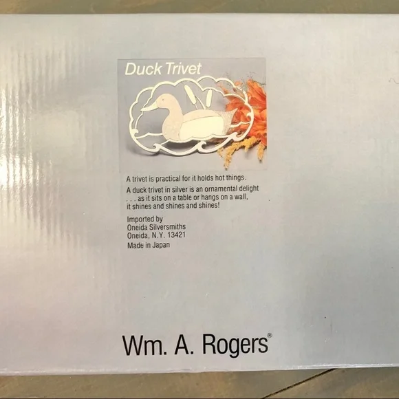 Vtg Oneida Wm. A. Rogers Silver Duck Trivet - Picture 5 of 5